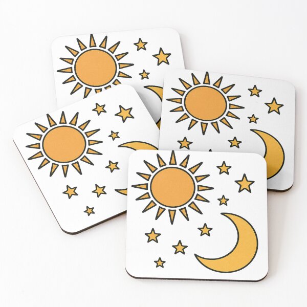 Item preview, Sun and Moon with Stars Minimalist Design designed and sold by  ADBIB Design.