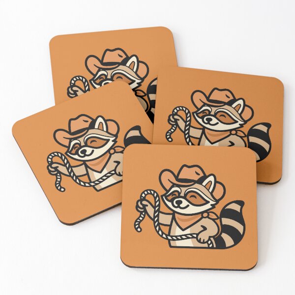Item preview, Raccoon Rodeo Crew – Retro Western Cowboy Cartoon Mascot designed and sold by ZethStudios.