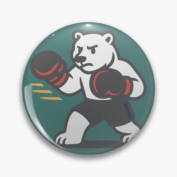 Item preview, Polar Bear Boxer – Retro Cartoon Animal Fighting Mascot designed and sold by ZethStudios.