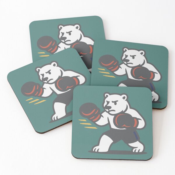 Item preview, Polar Bear Boxer – Retro Cartoon Animal Fighting Mascot designed and sold by ZethStudios.