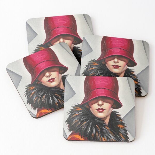 Item preview, The Crimson Cloche V2 - Original Art Deco Artwork designed and sold by elektronen.