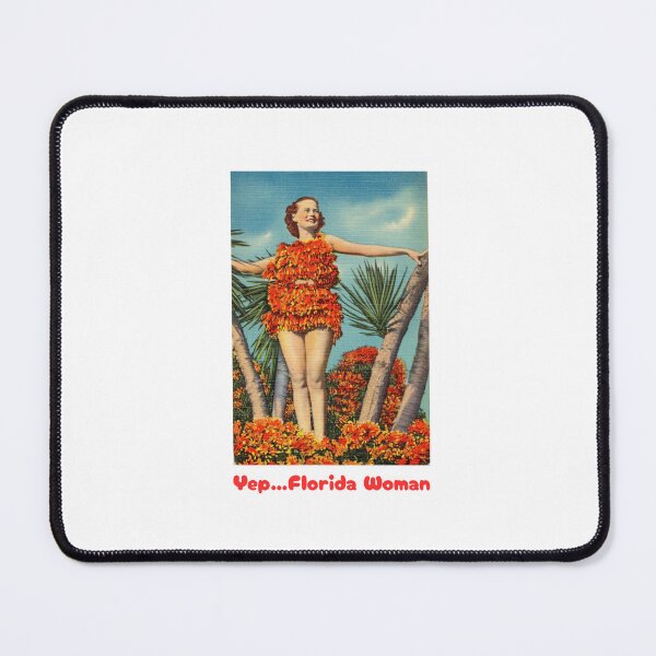Item preview, Florida Woman Wearing Flowers designed and sold by Oddly Enchanted.