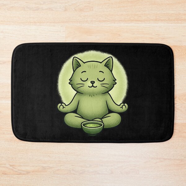Item preview, Zen Matcha Cat designed and sold by Prints-by-Olaf.