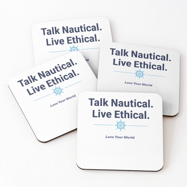 Item preview, Talk Nautical Live Ethical Hoodie | Sailor Quote Sweatshirt | Ethical Living Pullover | Anchor Helm Hooded Top | Modern Nautical Gift designed and sold by TheSquirla.