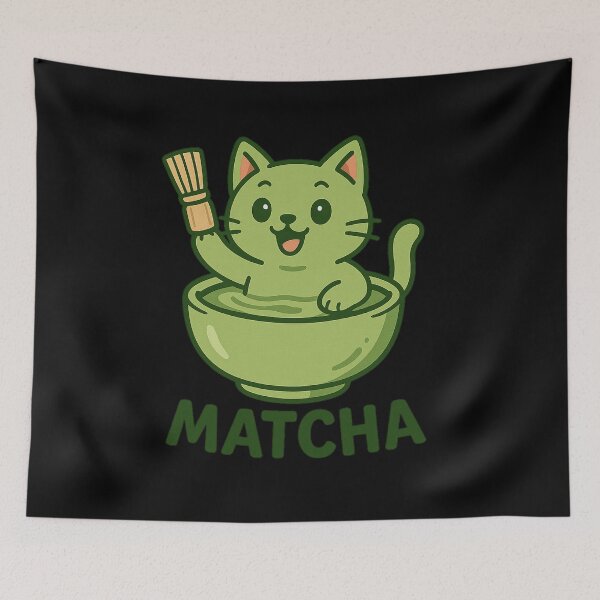Item preview, Matcha Cat designed and sold by Prints-by-Olaf.