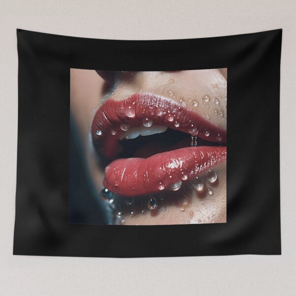Item preview, Water Droplets on Her Mouth  	 designed and sold by stahpnxpjxr13.