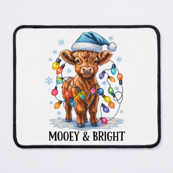 Item preview, Mooey & Bright Highland Cow – Cute Christmas Farm Animal Design designed and sold by PixelExpressStudio.