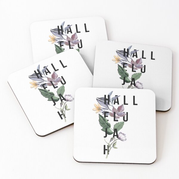Item preview, Hallelujah - Christian Typography - Floral  	 designed and sold by curpstumw99.