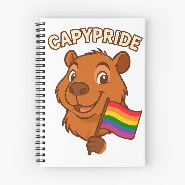 Item preview, CapyPride – Cartoon Capybara with Pride Flag designed and sold by CapyToon.