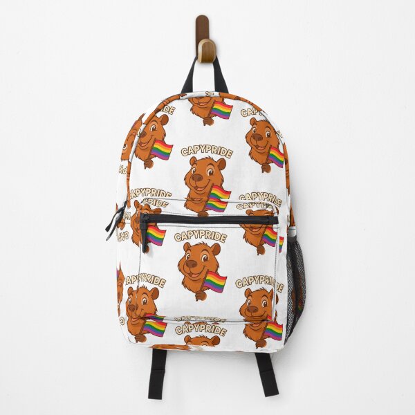 Item preview, CapyPride – Cartoon Capybara with Pride Flag designed and sold by CapyToon.