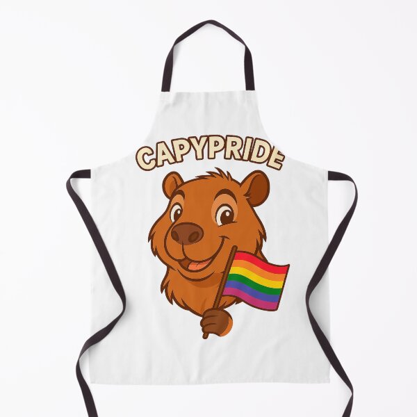 Item preview, CapyPride – Cartoon Capybara with Pride Flag designed and sold by CapyToon.