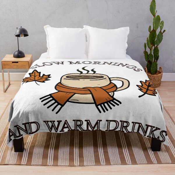 Item preview, Slow Mornings and Warm Drinks – Cozy Autumn Coffee Design designed and sold by ForcePrint.