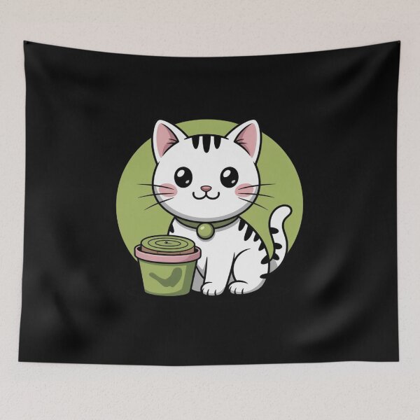 Item preview, Matcha Cat designed and sold by Prints-by-Olaf.
