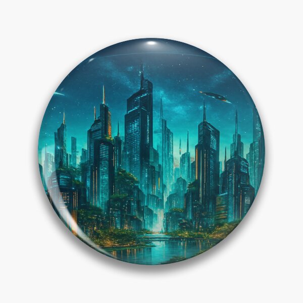 Item preview, Futuristic Dome City Under the Stars designed and sold by ZeMa-JA.