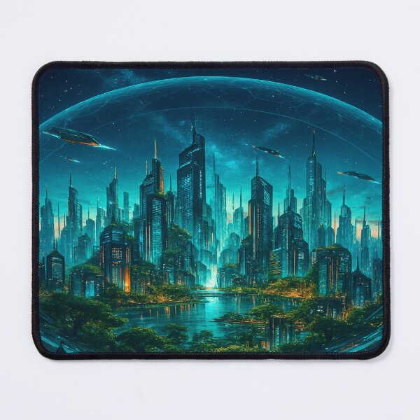 Item preview, Futuristic Dome City Under the Stars designed and sold by ZeMa-JA.