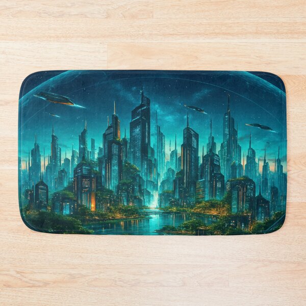 Item preview, Futuristic Dome City Under the Stars designed and sold by ZeMa-JA.