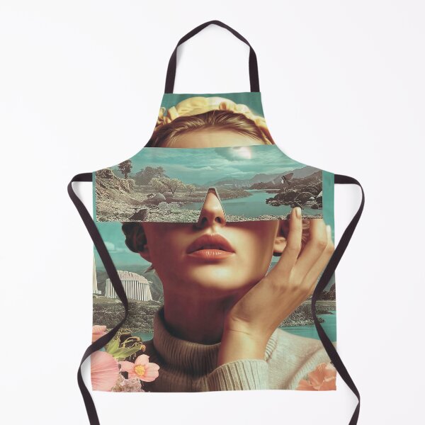Item preview, Surreal Landscape Vision, Surreal female portrait with futuristic glasses reflecting landscapes designed and sold by Jirka Svetlik, Studio Illuvision.