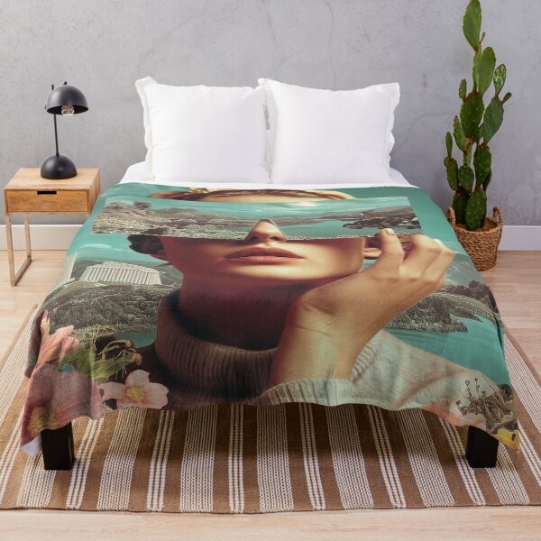 Item preview, Surreal Landscape Vision, Surreal female portrait with futuristic glasses reflecting landscapes designed and sold by Jirka Svetlik, Studio Illuvision.