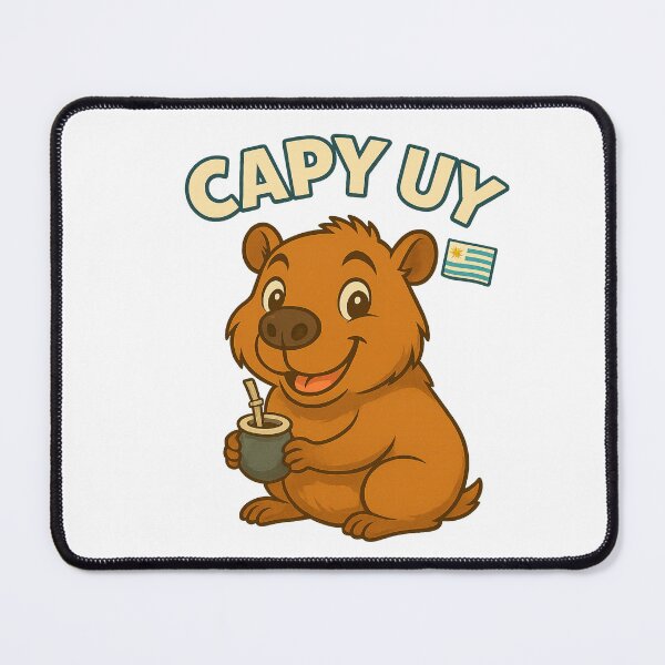 Item preview, Capy UY – Cute Capybara with Uruguayan Flag and Mate designed and sold by CapyToon.