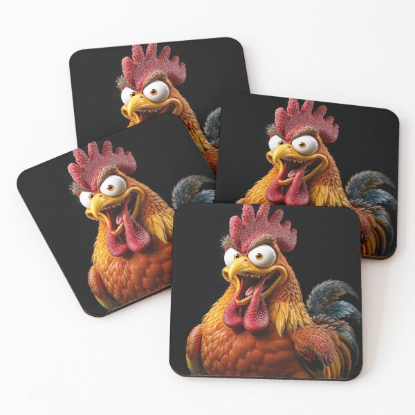 Item preview, Goofy Colorful Rooster Crowing Cartoon  designed and sold by AspisArtworks.