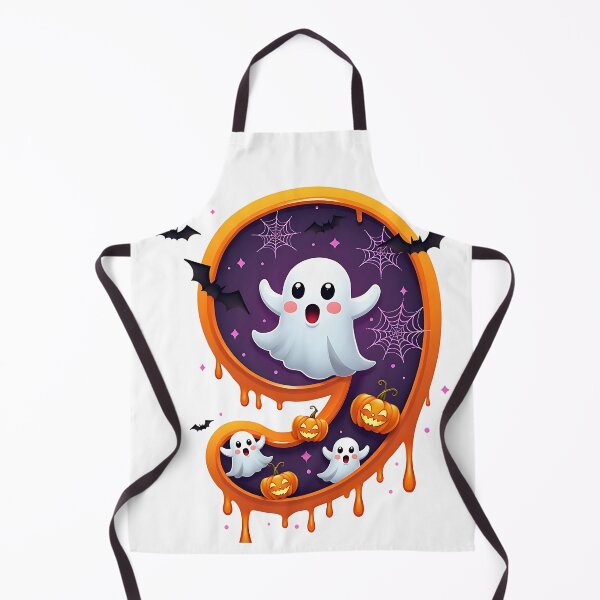 Item preview, Halloween Number 9 Ghosts Pumpkins Spiderweb Spooky Costume designed and sold by ArtDesignTp.