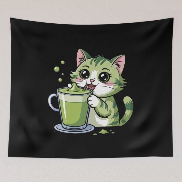 Item preview, Matcha Cat designed and sold by Prints-by-Olaf.