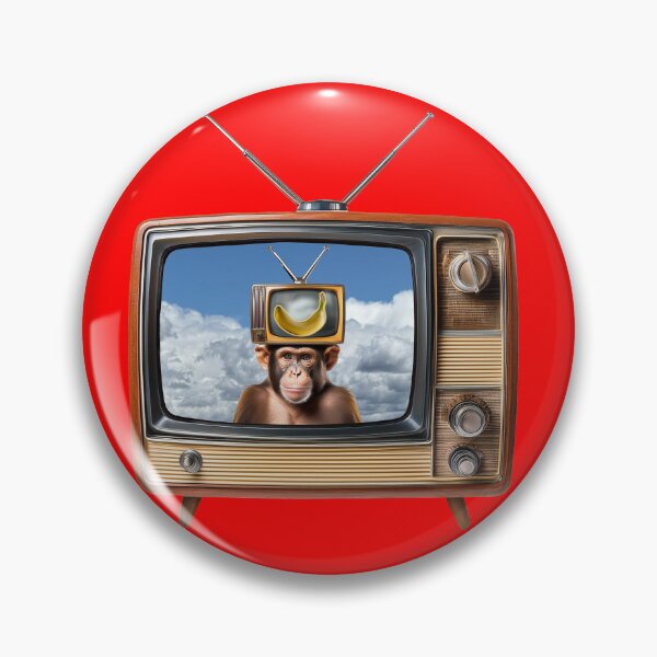Item preview, Monkey on TV designed and sold by BIGPIX91011.