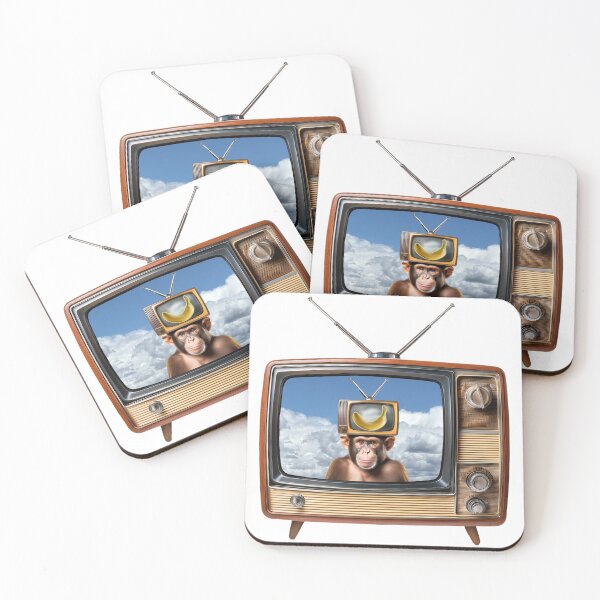 Item preview, Monkey on TV designed and sold by BIGPIX91011.