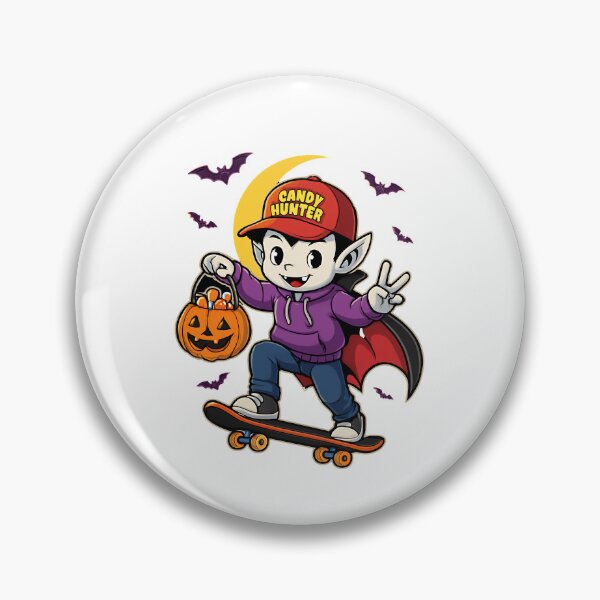 Item preview, Vampire Skateboarder Halloween Candy Hunter Design designed and sold by RojoyDesigns.