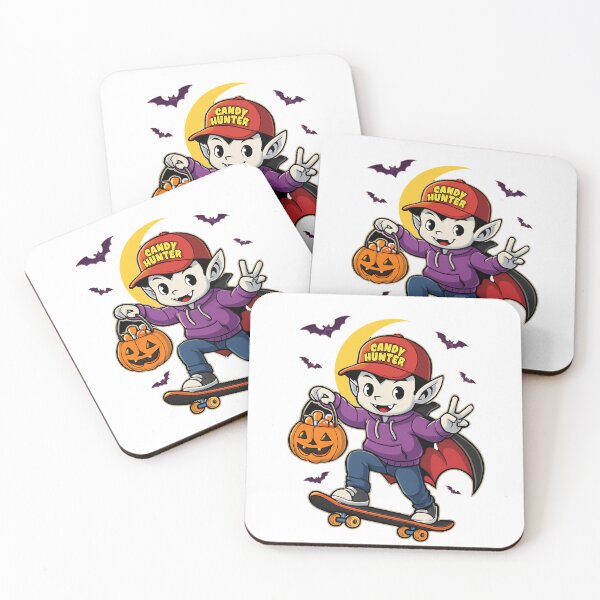 Item preview, Vampire Skateboarder Halloween Candy Hunter Design designed and sold by RojoyDesigns.