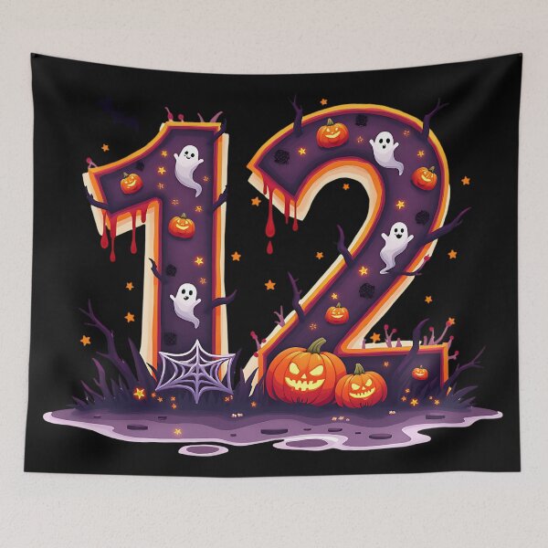 Item preview, Halloween Number 12 Ghosts Pumpkins Spiderweb Spooky Costume designed and sold by ArtDesignTp.