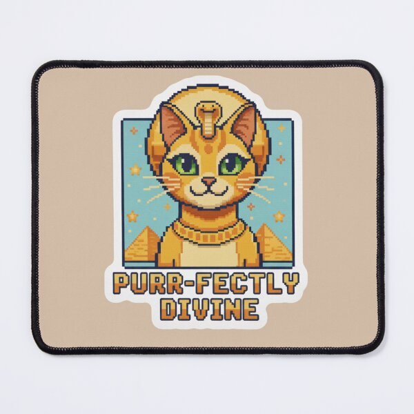 Item preview, Pixel Bast Cat – Purr-fectly Divine Sticker designed and sold by Nubitra.