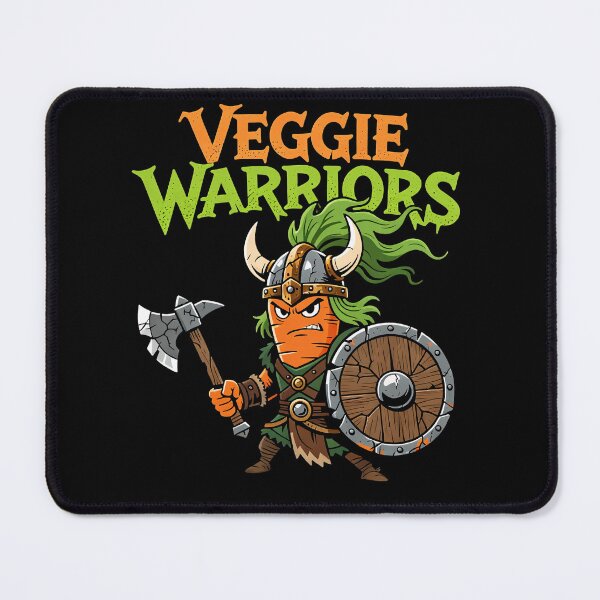 Item preview, Funny Carrot Viking Warrior Art – Veggie Warriors Collection designed and sold by RojoyDesigns.