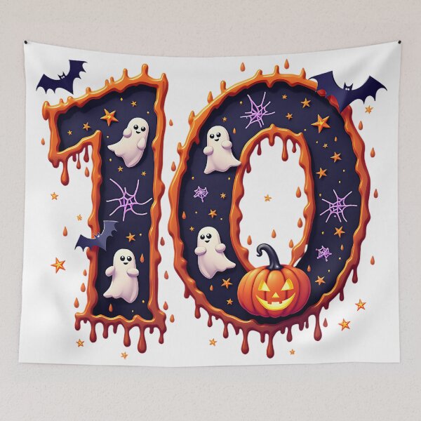 Item preview, Halloween Number 10 Ghosts Pumpkins Spiderweb Spooky Costume designed and sold by ArtDesignTp.