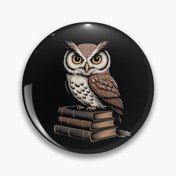 Item preview, Book Smart Owl Art | Wise Owl Illustration for Book Lovers designed and sold by RojoyDesigns.