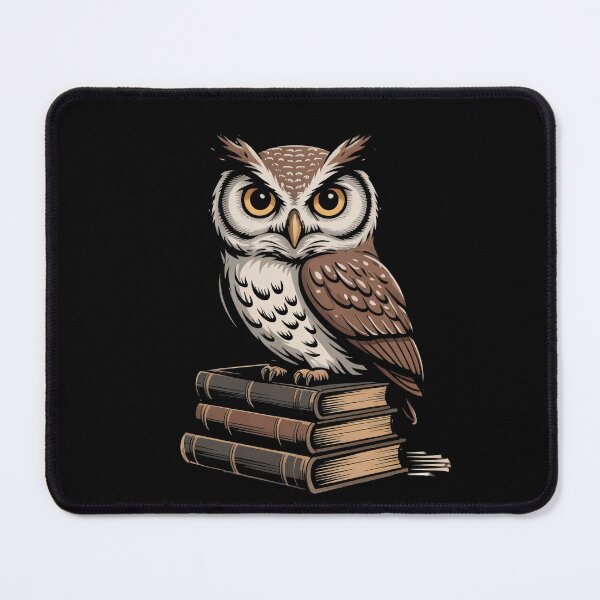 Item preview, Book Smart Owl Art | Wise Owl Illustration for Book Lovers designed and sold by RojoyDesigns.