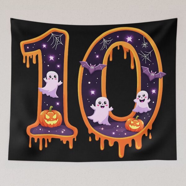 Item preview, Halloween Number 10 Ghosts Pumpkins Bats Spiderweb Costume designed and sold by ArtDesignTp.