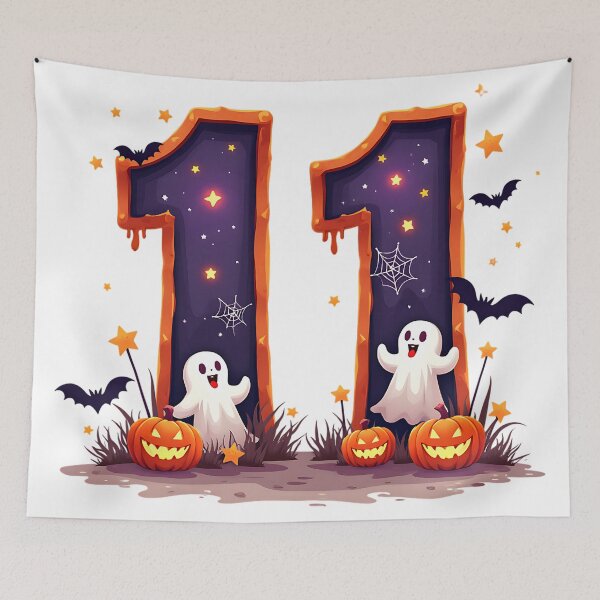 Item preview, Halloween Number 11 Ghosts Pumpkins Spiderweb Spooky Costume designed and sold by ArtDesignTp.