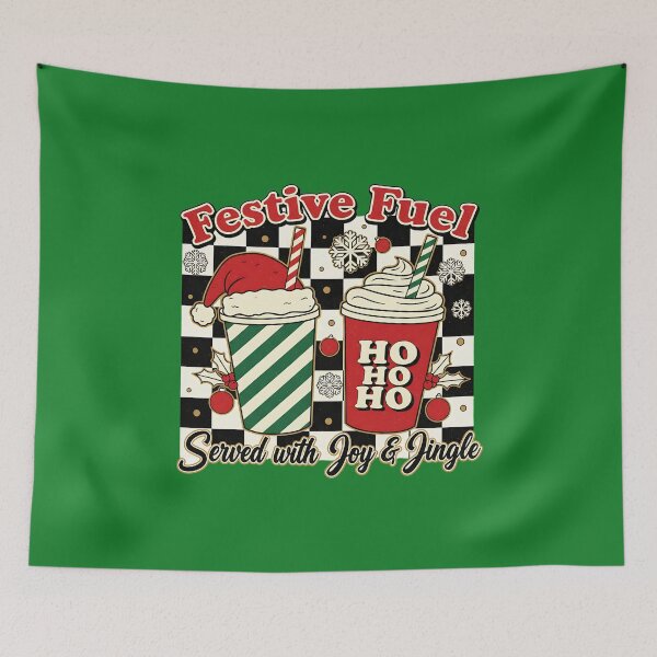 Item preview, CCHRISTMAS FESTIVE FUEAL SEWED WITH JOY AND JINGLE COFFEE MUGS designed and sold by justyna-s28.