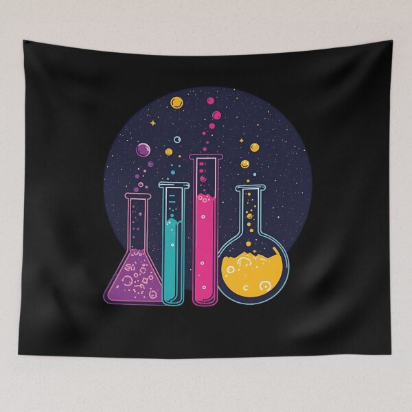 Item preview, Neon Cosmic Laboratory Line Art designed and sold by ChicTrendz.