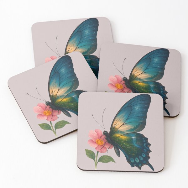 Item preview, Magical Butterfly on Flower Fantasy Painting designed and sold by WitchyWhisper.