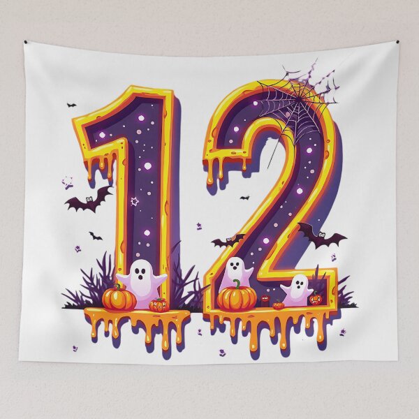 Item preview, Halloween Number 12 Ghosts Pumpkins Bats Spiderweb Costume designed and sold by ArtDesignTp.