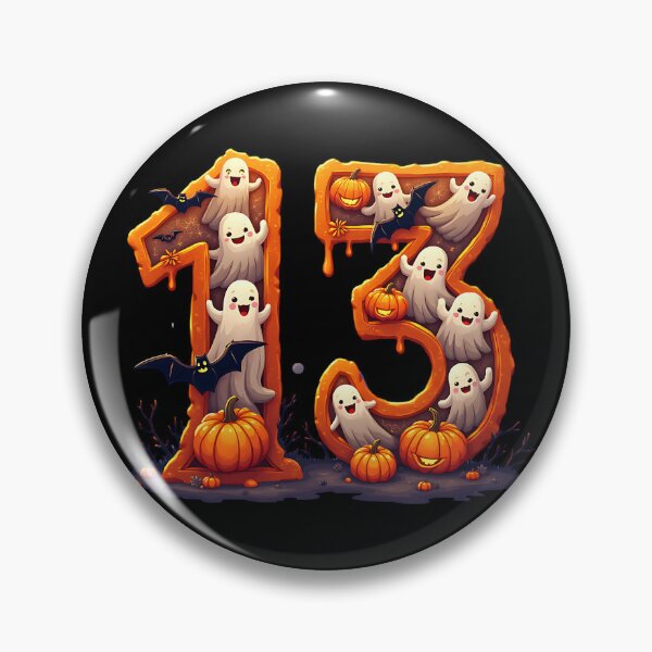 Artikelvorschau, Halloween Nummer 13 Geister Kürbisse Fledermäuse Gruseliges Kostüm entworfen und verkauft von ArtDesignTp.