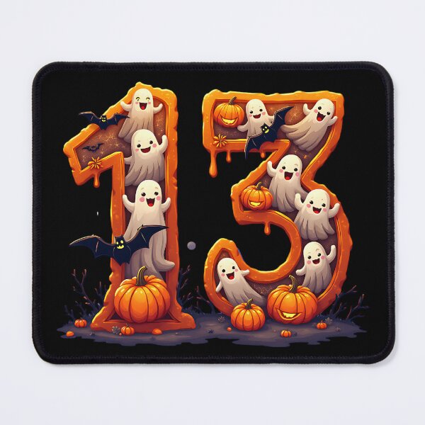 Artikelvorschau, Halloween Nummer 13 Geister Kürbisse Fledermäuse Gruseliges Kostüm entworfen und verkauft von ArtDesignTp.
