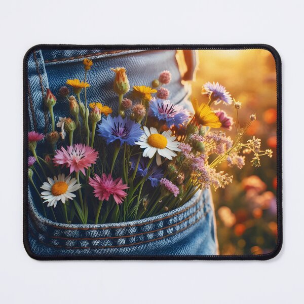Item preview, Wildflowers in a Pocket – Daisies with Sunlit Meadow Glow designed and sold by EmeraldeaArt.