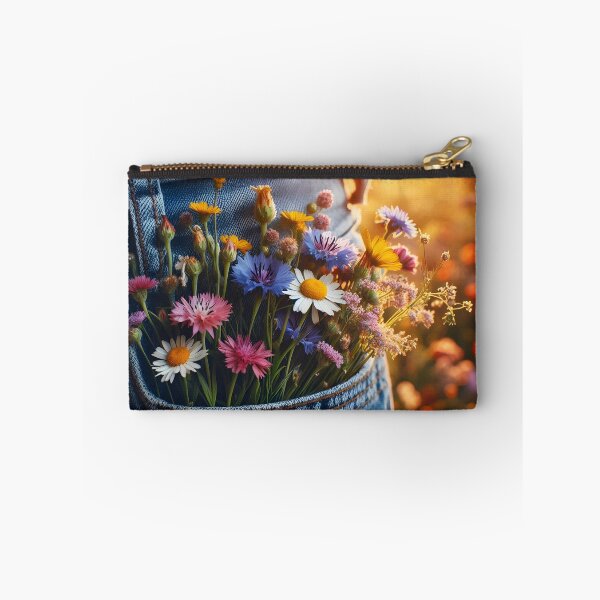 Item preview, Wildflowers in a Pocket – Daisies with Sunlit Meadow Glow designed and sold by EmeraldeaArt.