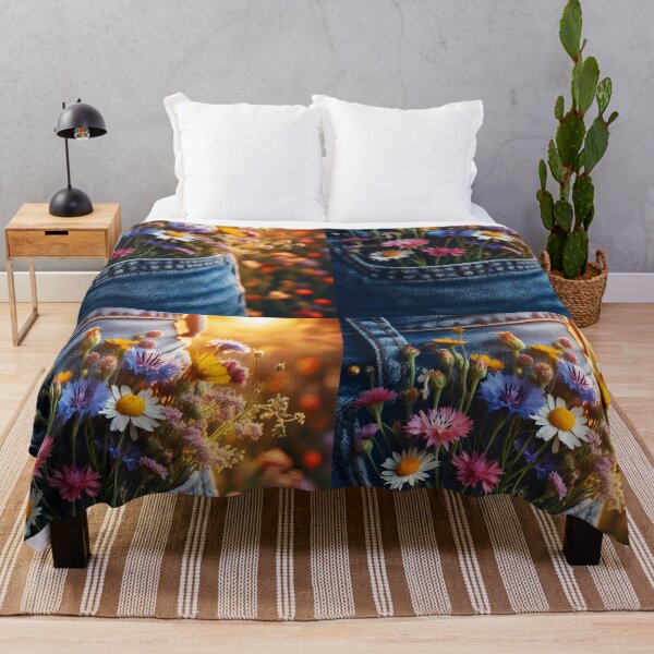 Item preview, Wildflowers in a Pocket – Daisies with Sunlit Meadow Glow designed and sold by EmeraldeaArt.