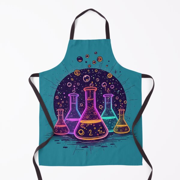 Item preview, Neon Laboratory Flasks Minimalist Line Art designed and sold by ChicTrendz.