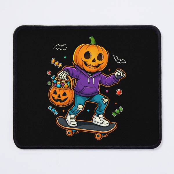 Item preview, Pumpkin Head Halloween Skateboarder Art – Spooky Skater Illustration designed and sold by RojoyDesigns.