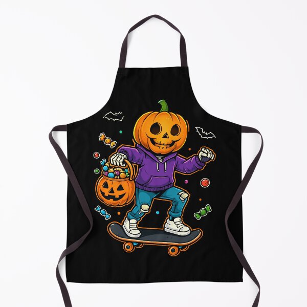 Item preview, Pumpkin Head Halloween Skateboarder Art – Spooky Skater Illustration designed and sold by RojoyDesigns.